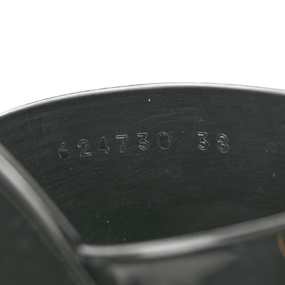 Gucci Rubber Gucci Logo Womens Platform 20/60mm Slide Sandals 38 Black 9 of 10