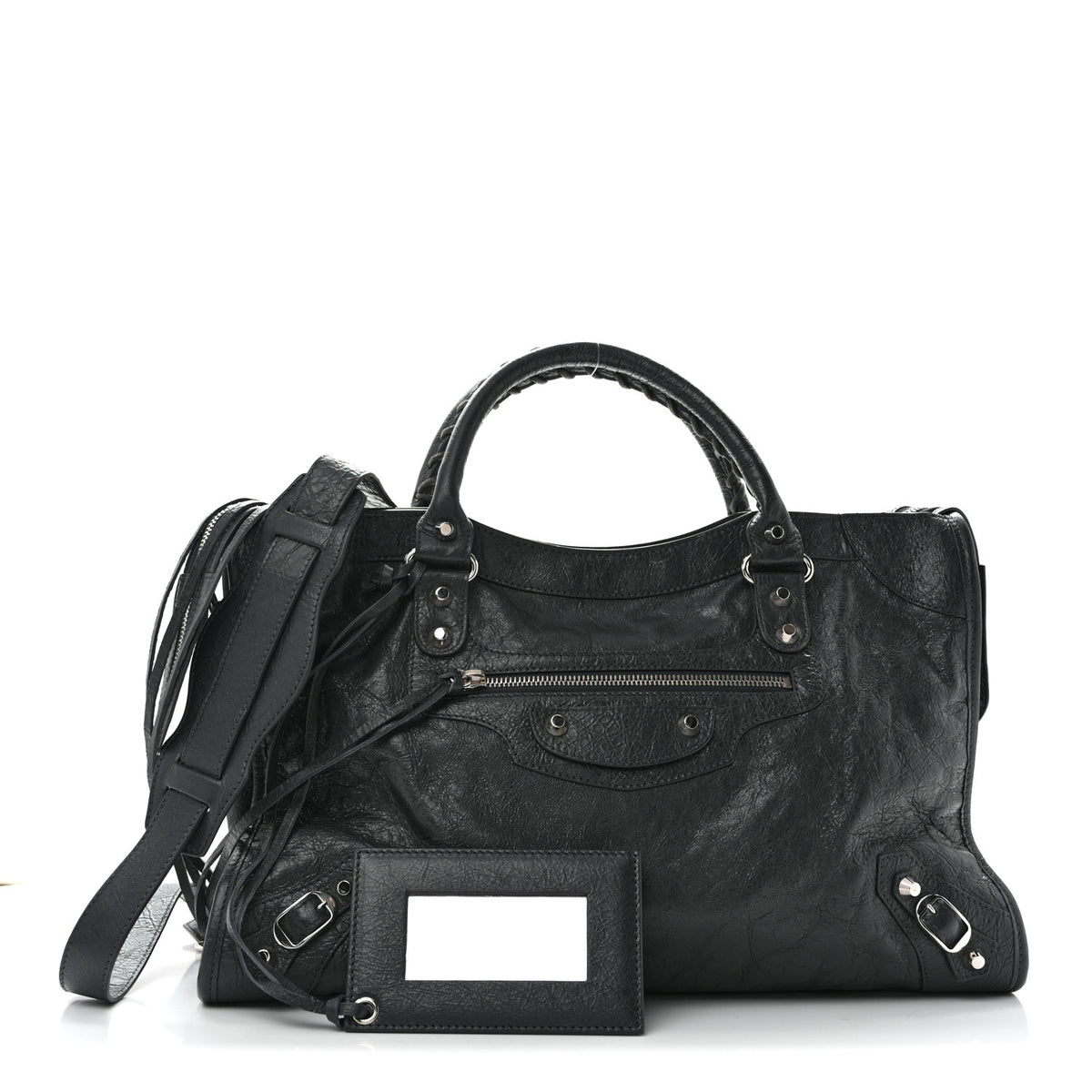 Agneau Classic Silver Hardware City Gris Fossile