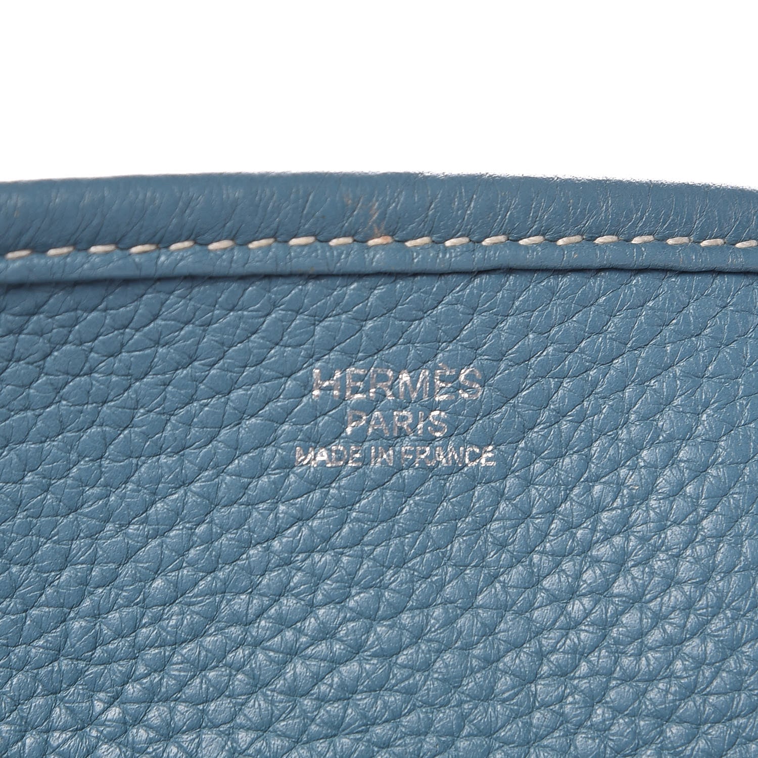 Hermes Taurillon Clemence Evelyne III GM Blue Jean 6 of 9