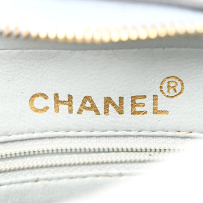 Chanel Suede Quilted CC Tassel Camera Case Light Blue 6 of 12