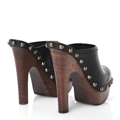 Saint Laurent Smooth Calfskin Camoy Clogs 35.5 Black 4 of 9