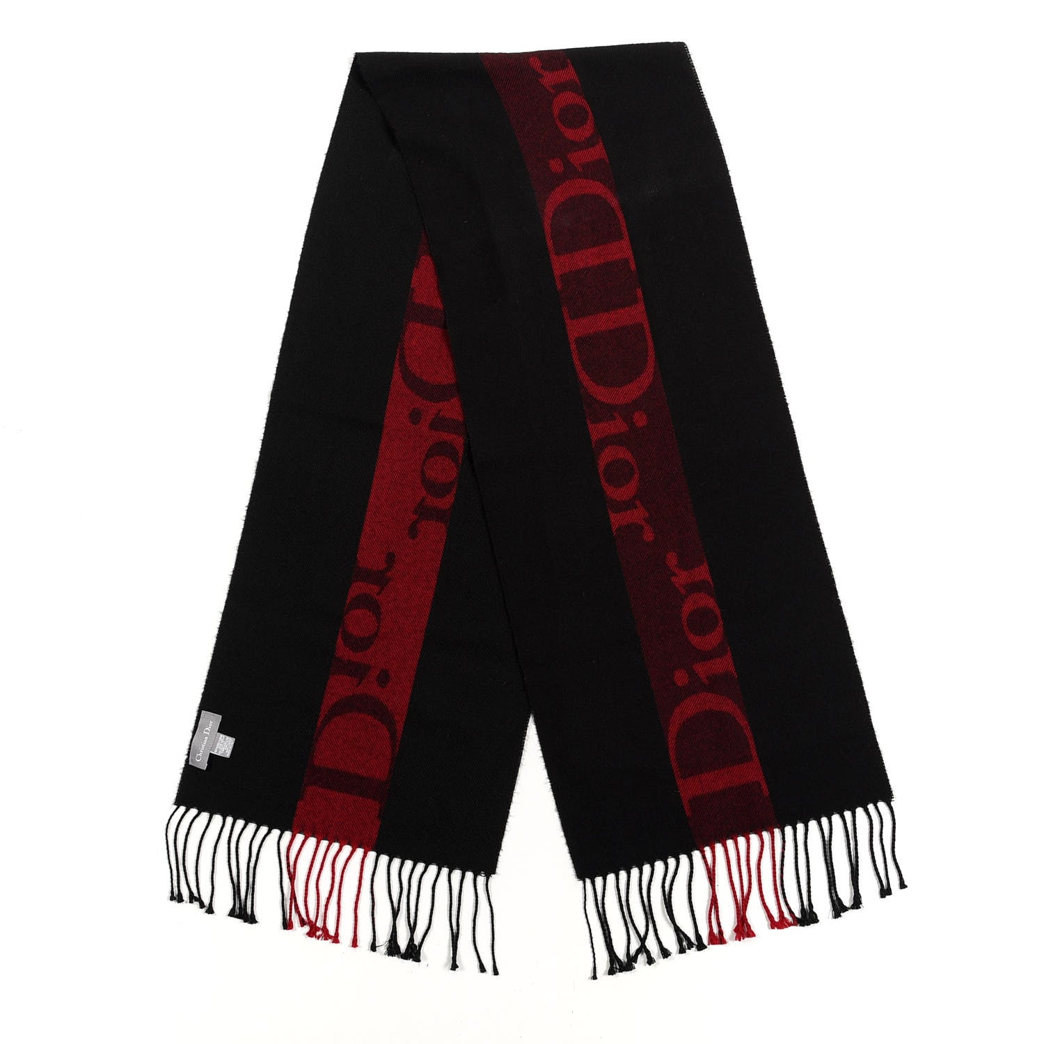 Christian Dior Wool Acrylic Logo Scarf 2 of 3