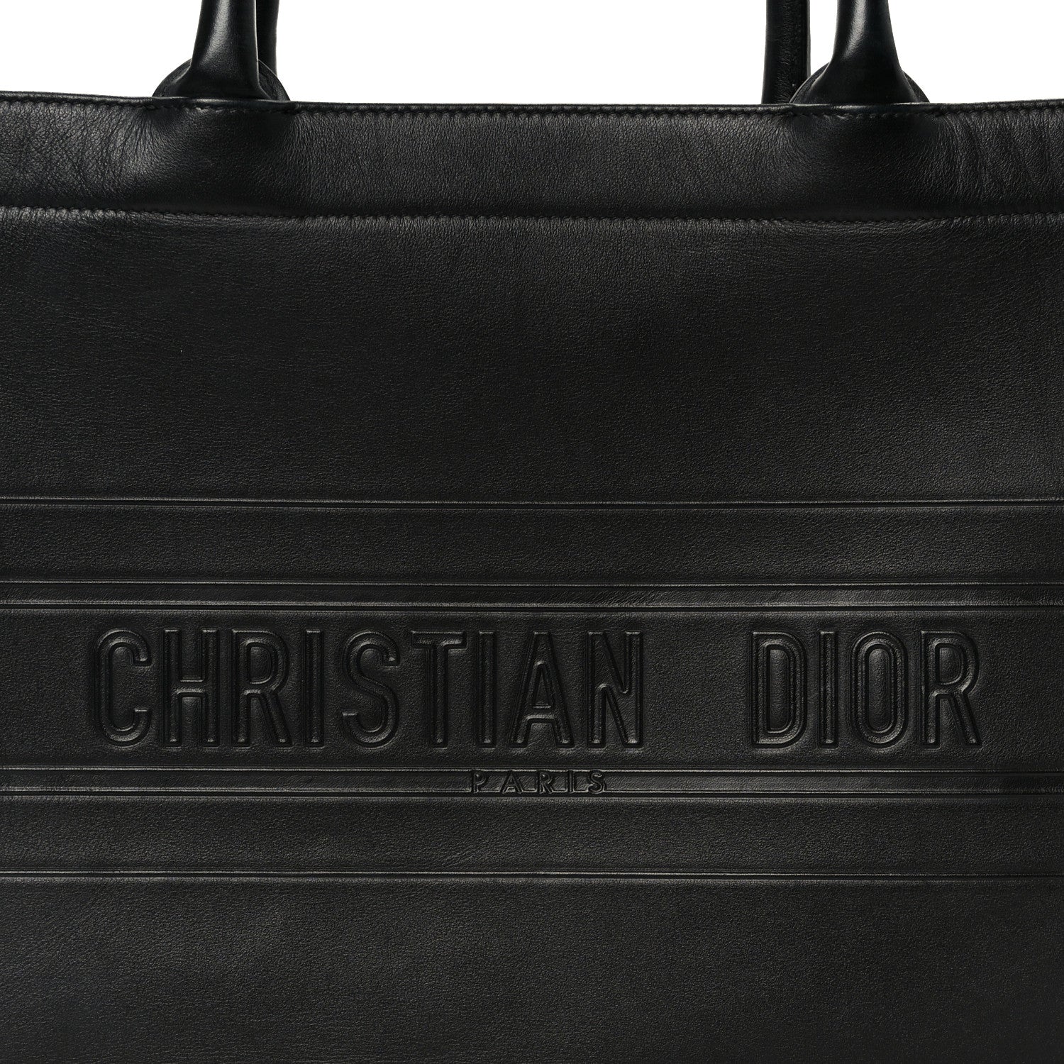 Christian Dior Calfskin Embossed Medium Book Tote Black 8 of 10