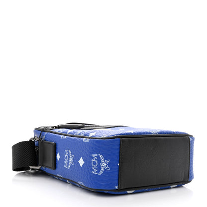 MCM Visetos Surf The Web Crossbody Blue 4 of 9
