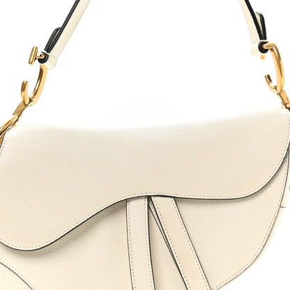Christian Dior Grained Calfskin Saddle Bag White 8 of 10