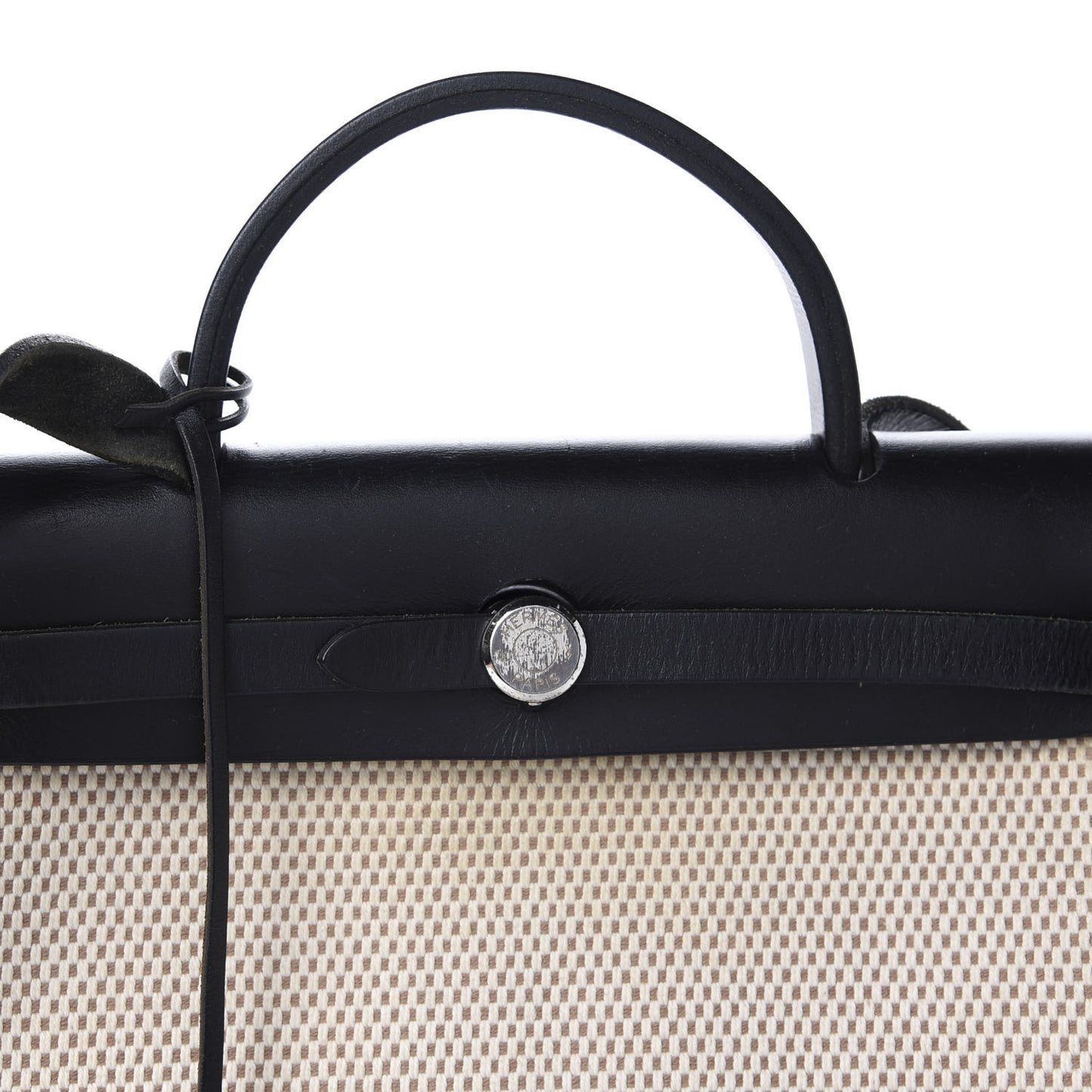 Toile GM Vache Calfskin Herbag 30 PM Natural Black
