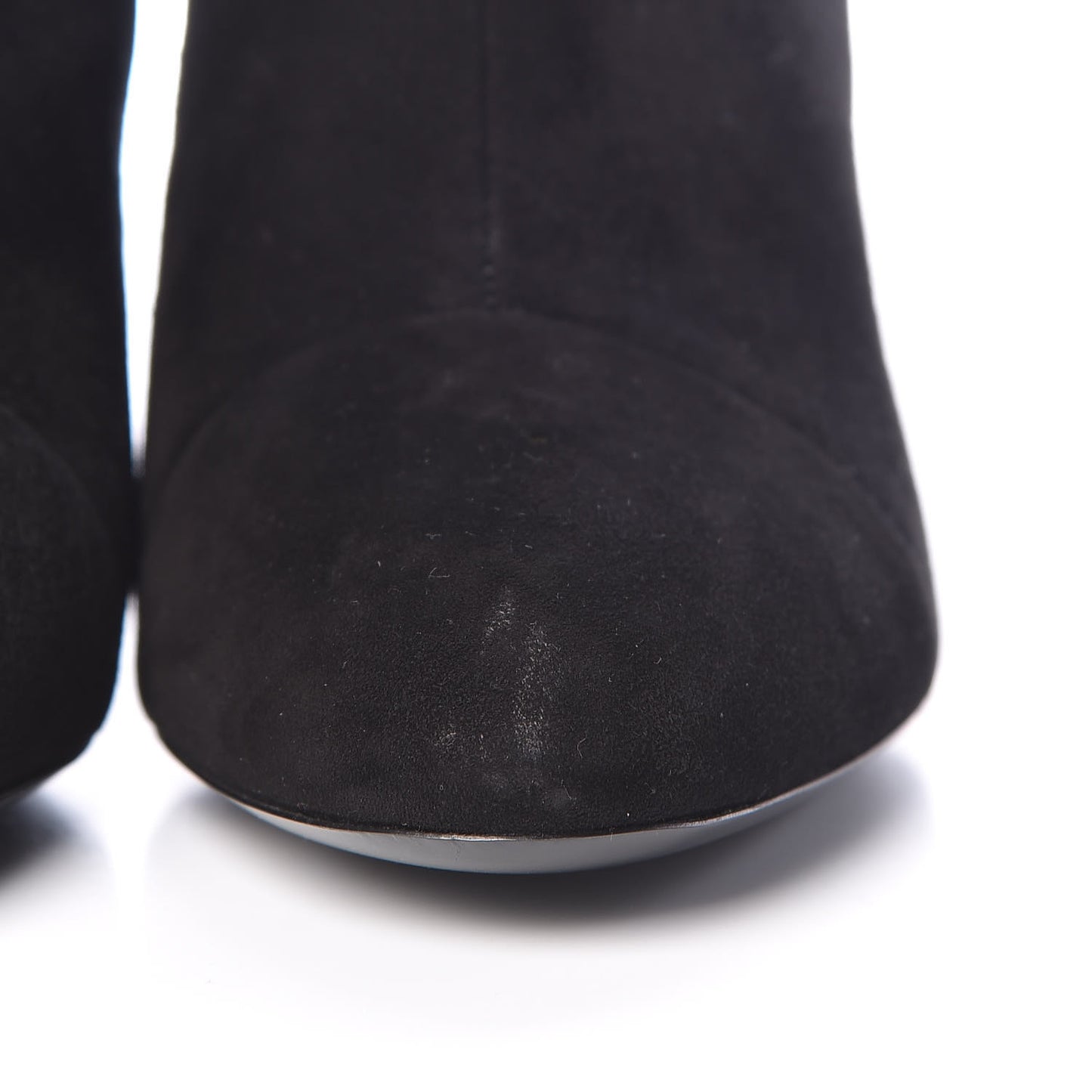 Suede Monogram Uniformes Cap Toe Chelsea 75mm Ankle Boots 38 Black