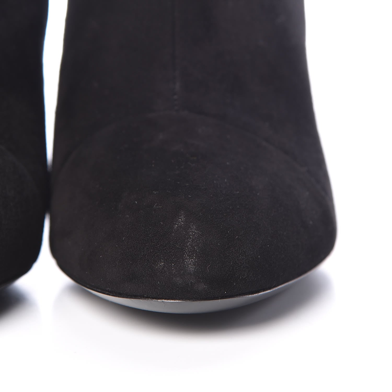 Louis Vuitton Suede Monogram Uniformes Cap Toe Chelsea 75mm Ankle Boots 38 Black 9 of 10