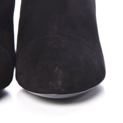 Louis Vuitton Suede Monogram Uniformes Cap Toe Chelsea 75mm Ankle Boots 38 Black 9 of 10