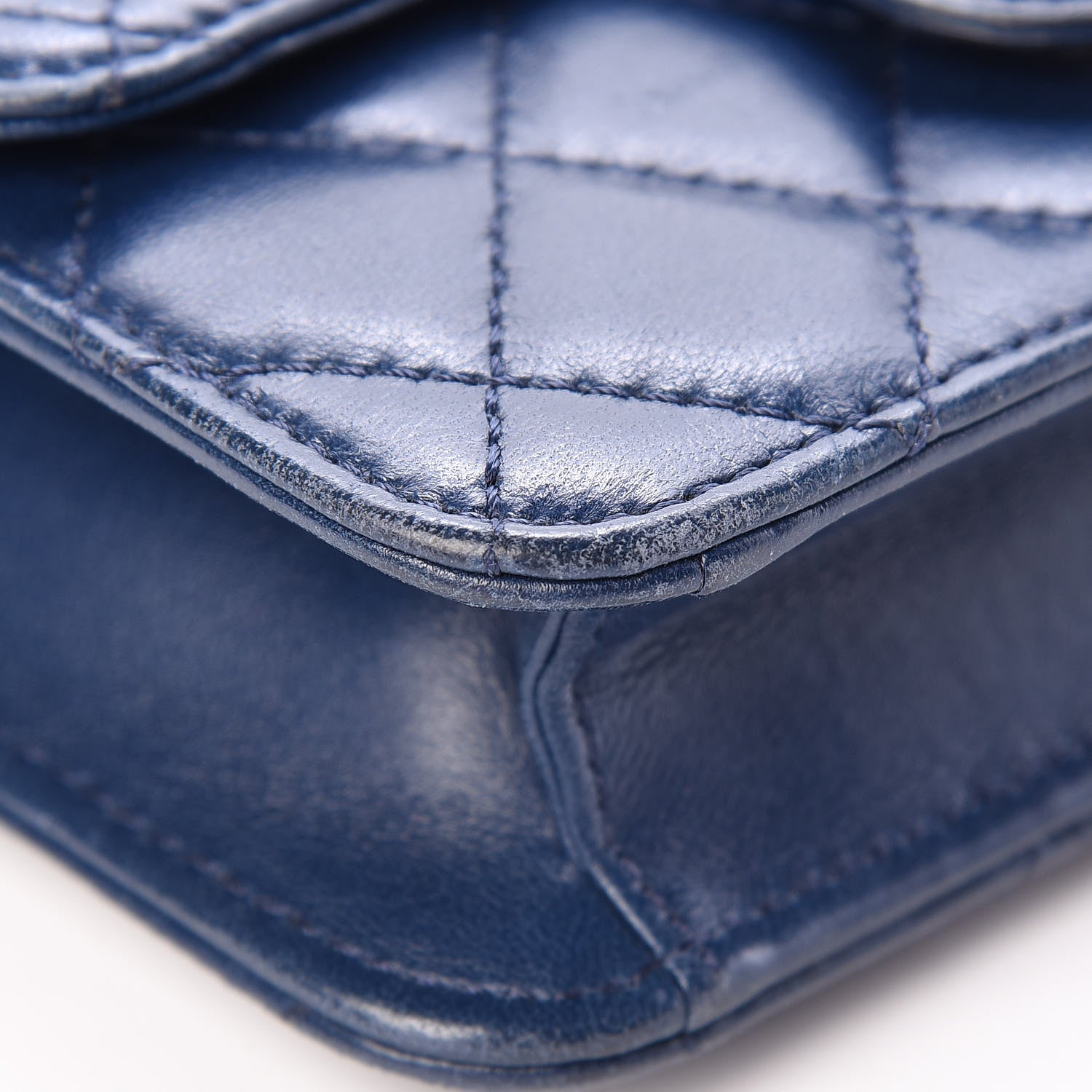 Chanel Lambskin Quilted Mini Crossing Times Flap Blue 9 of 19