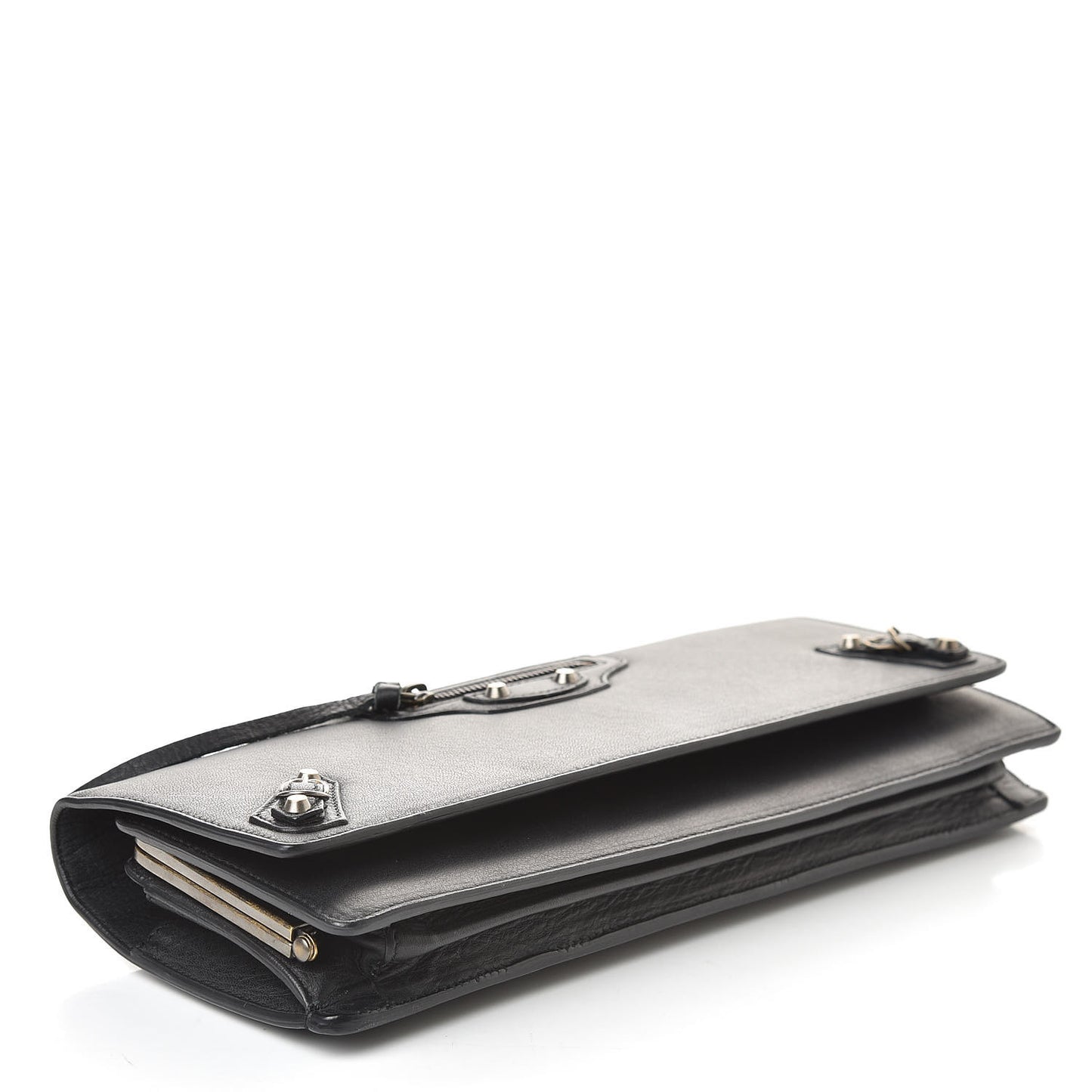 Calfskin Classic Hardware City Long Clutch Black