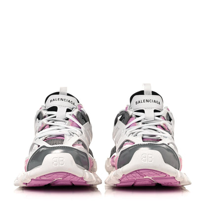 Balenciaga Mesh Rubber Bi-Color Womens Track Sneakers 35 White Pink Grey 2 of 9