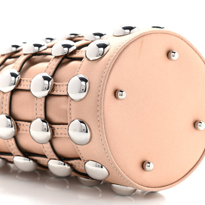 Alexander Wang Satin Embellished Mini Roxy Bucket Bag Nude 8 of 9