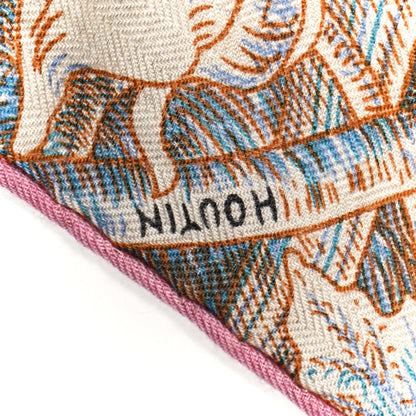 Hermes Cashmere Silk All'Orto Botanico di Palermo Rose Naturel Bleu 5 of 5