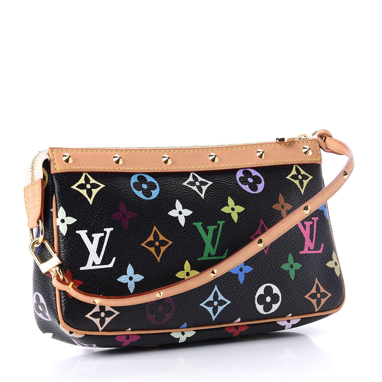 Louis Vuitton Monogram Multicolor Pochette Accessories Black 3 of 11