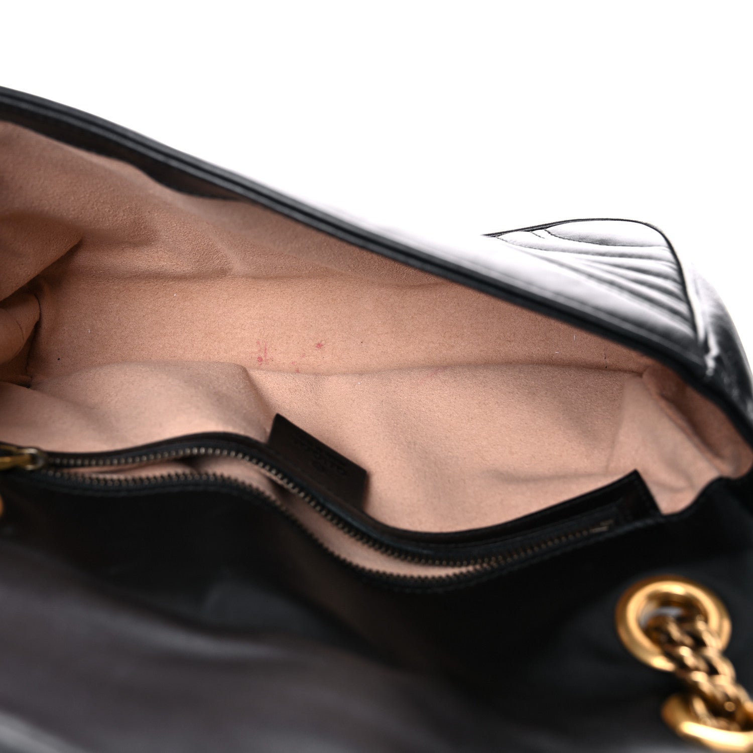Gucci Calfskin Matelasse Small GG Marmont Shoulder Bag Black 4 of 18
