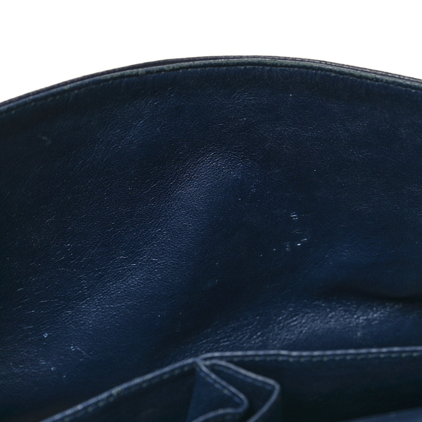 Caviar Quilted Jumbo Double Flap Navy Blue