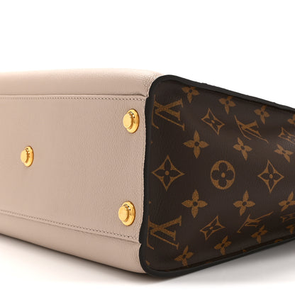 Louis Vuitton Calfskin Monogram On My Side MM Greige 9 of 9