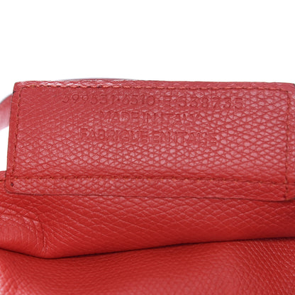 Balenciaga Grained Calfskin Plate Hardware Papier A6 Zip Around Tote Rouge Houx 7 of 12