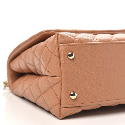 Chanel Caviar Quilted Small Coco Handle Flap Brown 8 of 11