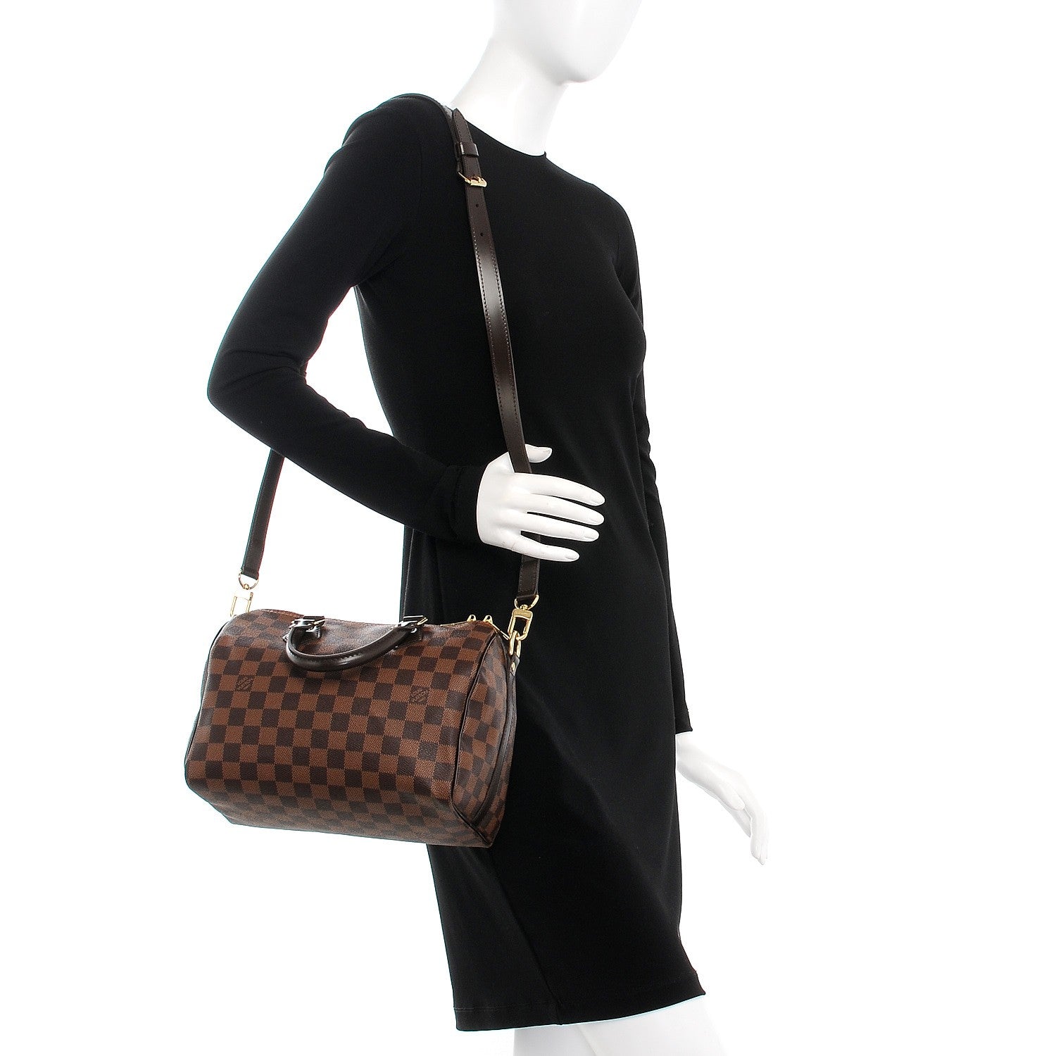 Louis Vuitton Damier Ebene Speedy Bandouliere 25 2 of 9