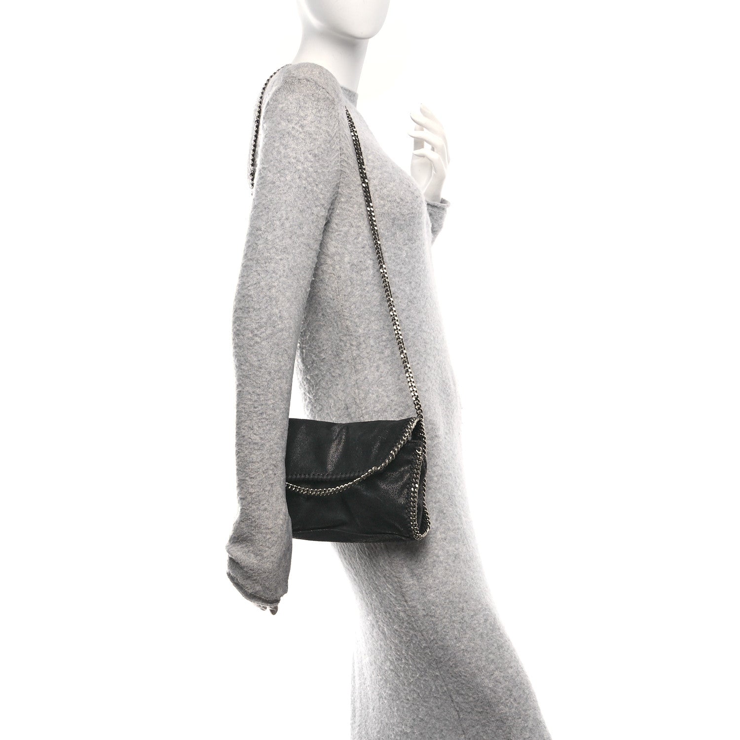 Stella McCartney Shaggy Deer Falabella Crossbody Bag Black 2 of 10