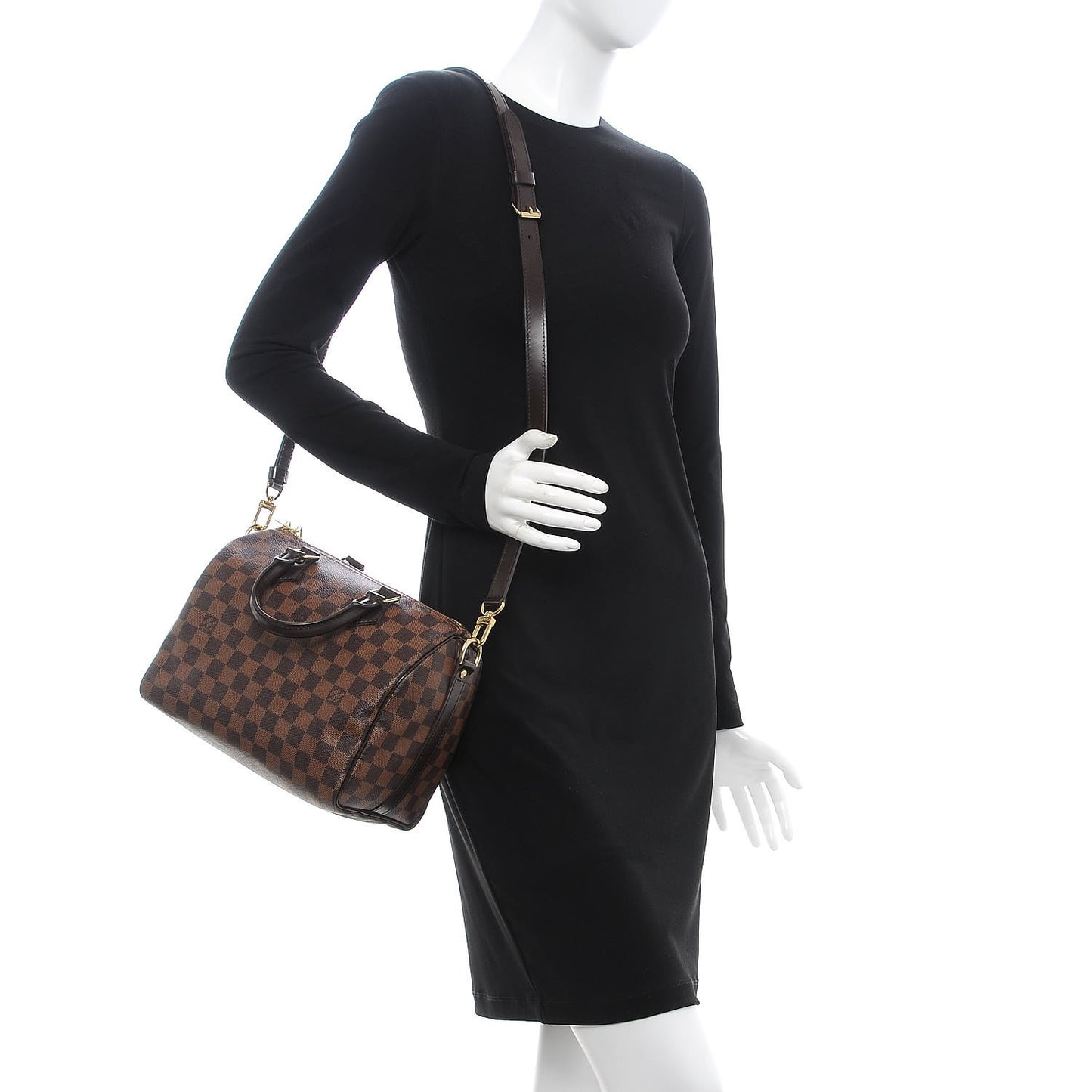 Damier Ebene Speedy Bandouliere 25