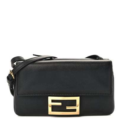 Fendi Vitello Grace Matte Duo Baguette Black 1 of 9