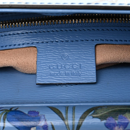 Gucci Calfskin Bamboo Web New Flora Small Nymphaea Top Handle Bag Azure 6 of 11