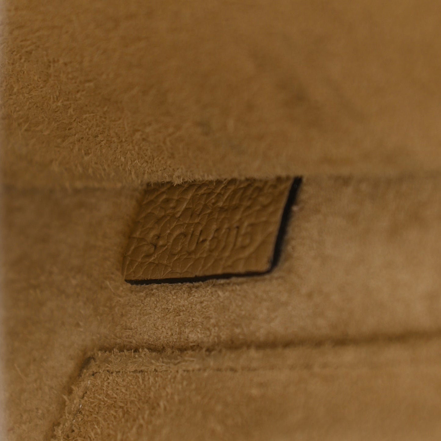 Drummed Calfskin Nano Luggage Dune