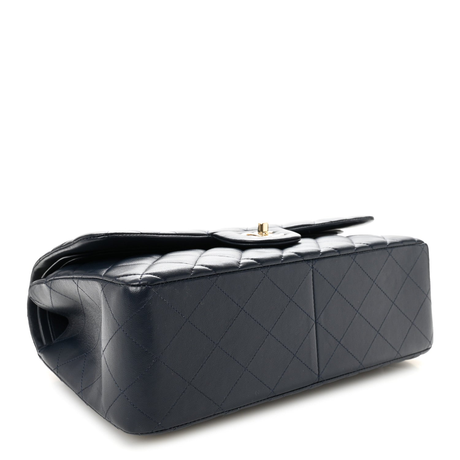 Chanel Lambskin Quilted Jumbo Double Flap Navy 4 of 11