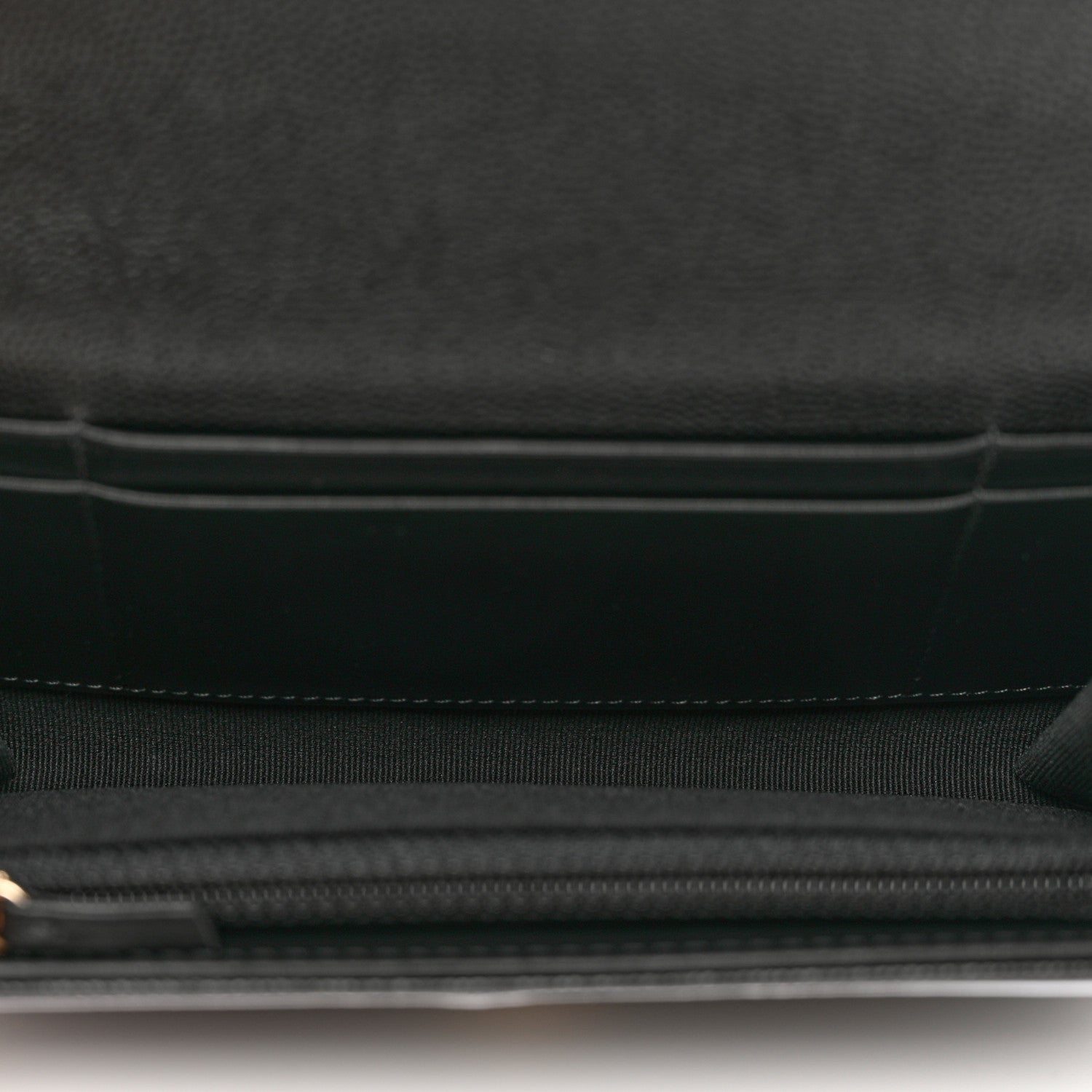 Chanel Caviar Quilted Crystal CC Large Gusset Flap Wallet Black 4 of 7