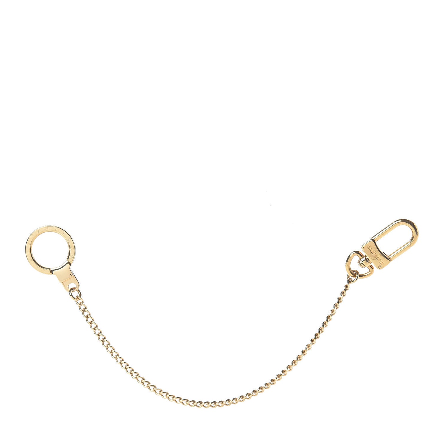 Metal Pochette Extender Key Ring Chain Gold