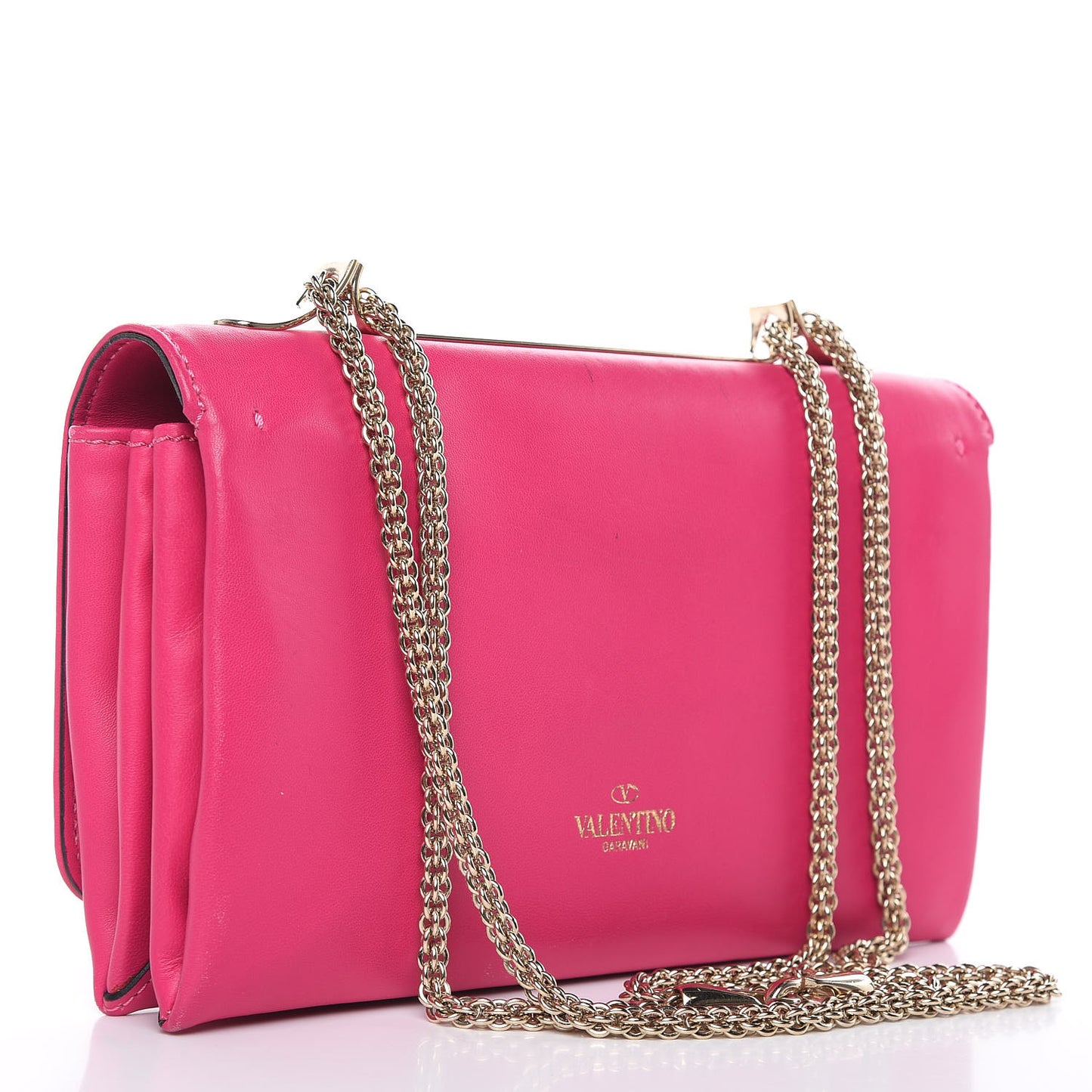 Calfskin Va Va Voom Shoulder Bag Pop Fuxia