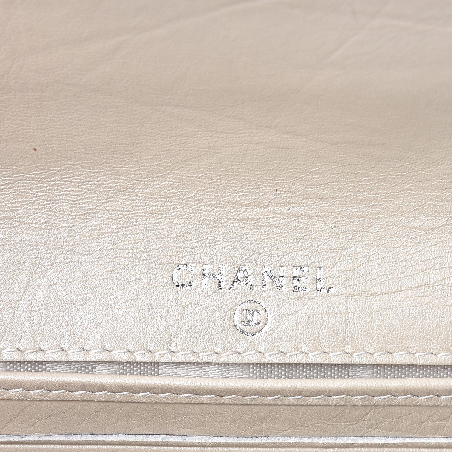 Chanel Calfskin Quilted Cambon Flap Wallet Light Silver 6 of 9