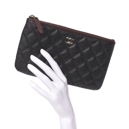 Chanel Caviar Quilted Cosmetic Case Black 2 of 8