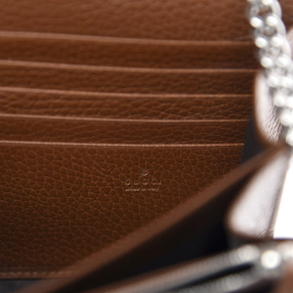 Gucci New Denim GG Monogram Dollar Calfskin Enamel Mini Dionysus Chain Wallet Blue Tea Cuir Epilog Electric Blue 8 of 10