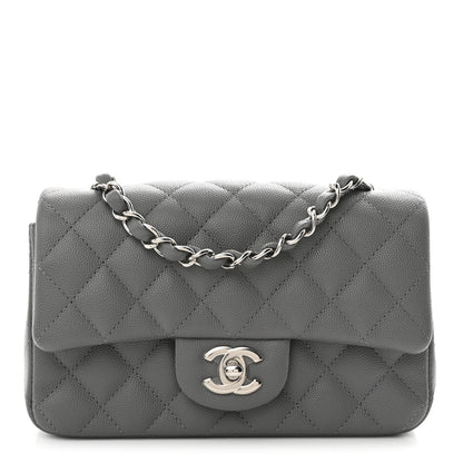 Chanel Caviar Quilted Mini Rectangular Flap Grey 1 of 11