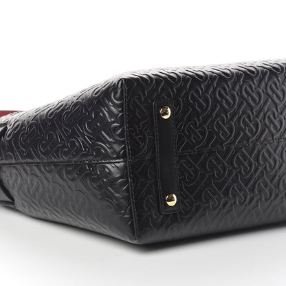 Burberry Calfskin Embossed Monogram Small Belt Bag Black 7 of 8