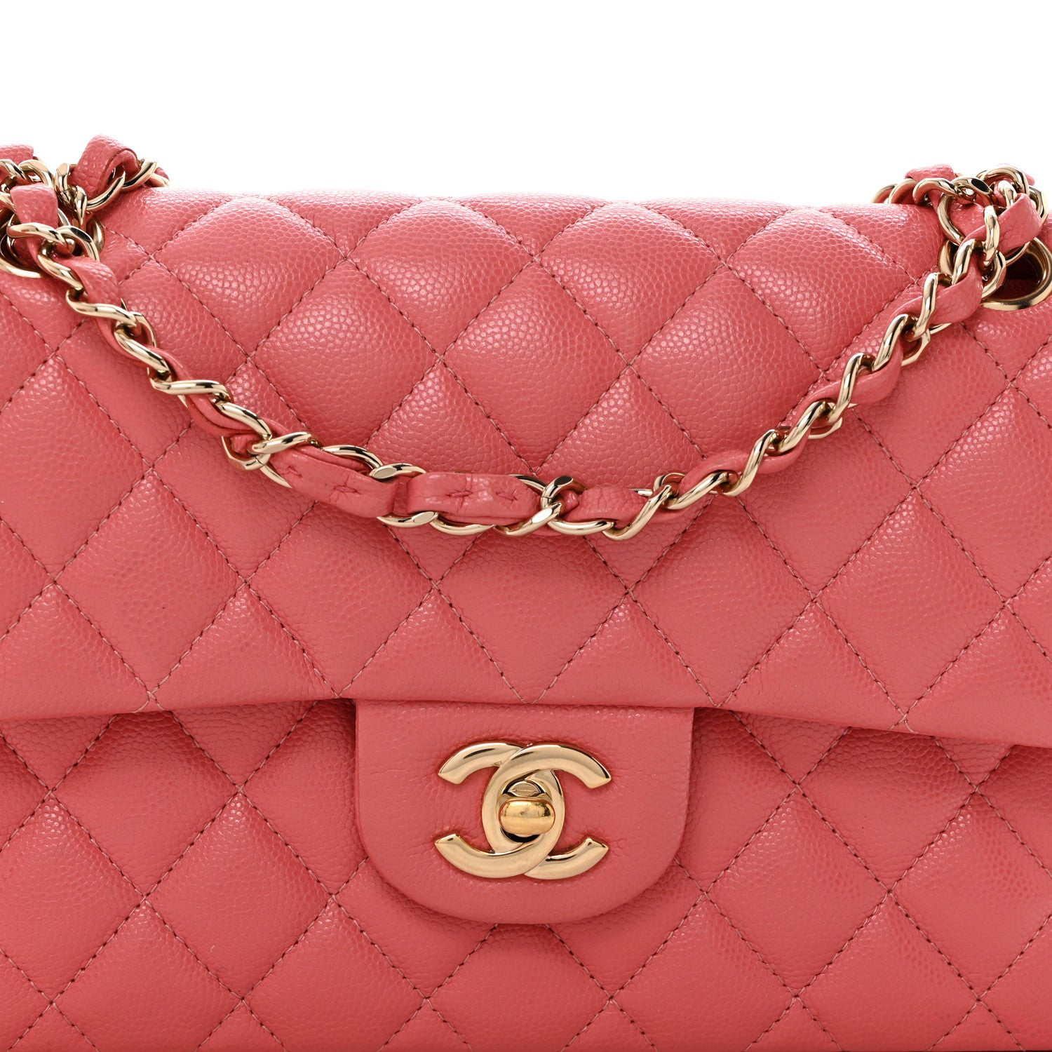 Chanel Caviar Quilted Small Double Flap Pink 8 of 10