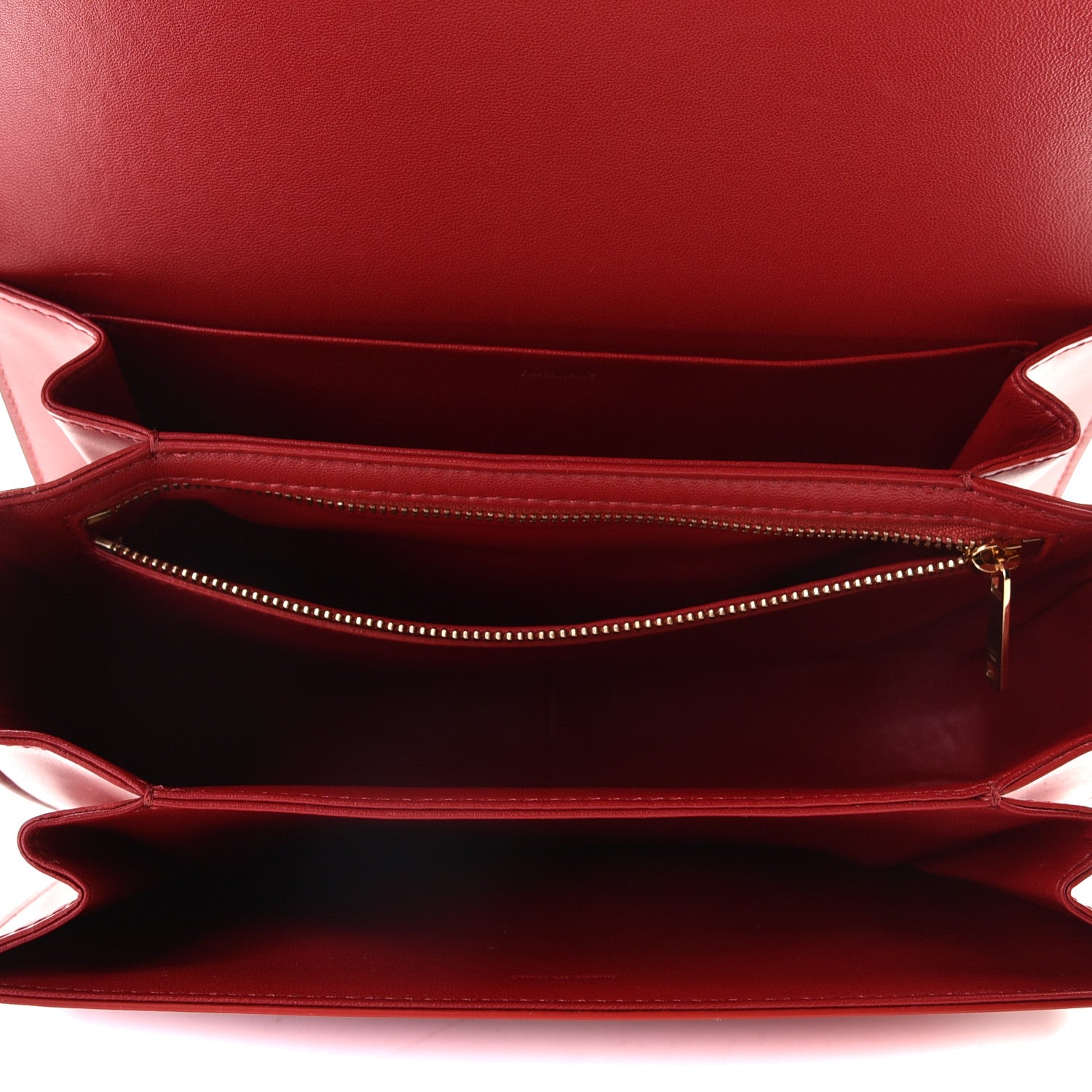 Celine Shiny Calfskin Medium Triomphe Red 5 of 7