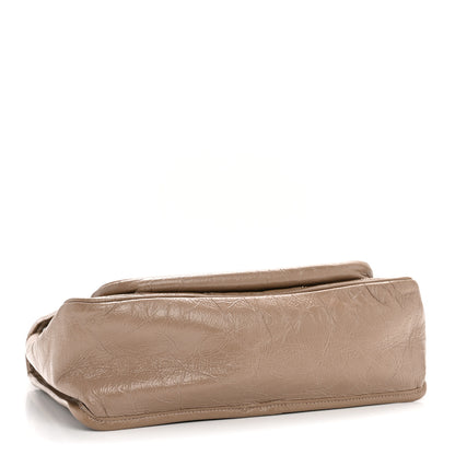 Saint Laurent Crinkled Calfskin Matelasse Monogram Medium Niki Chain Satchel Light Taupe 4 of 10