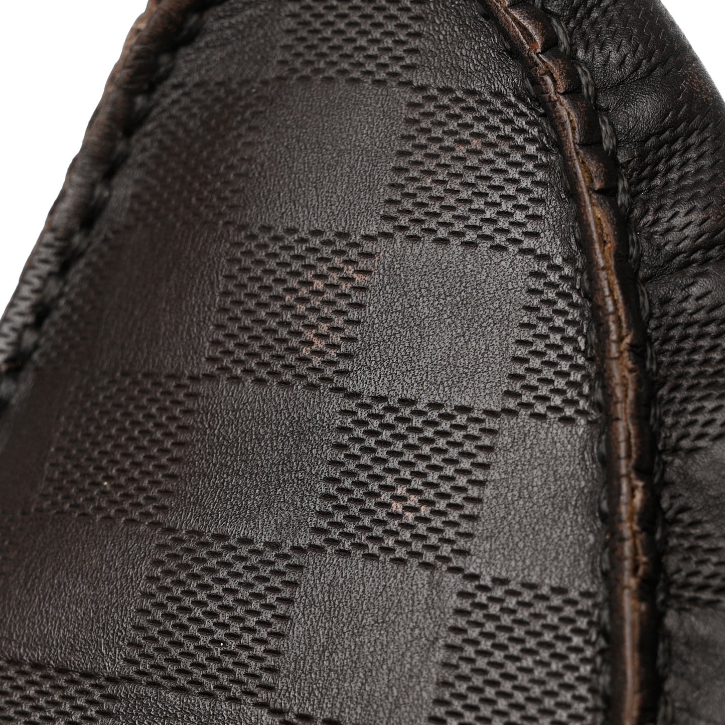 Damier Infini Hockenheim Moccasin Loafers 9 Brown