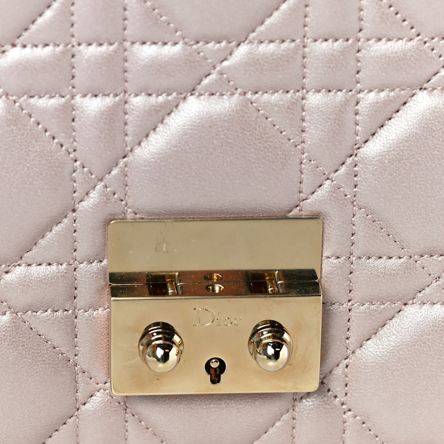 Pearly Lambskin Cannage Miss Dior Promenade Pouch Lotus