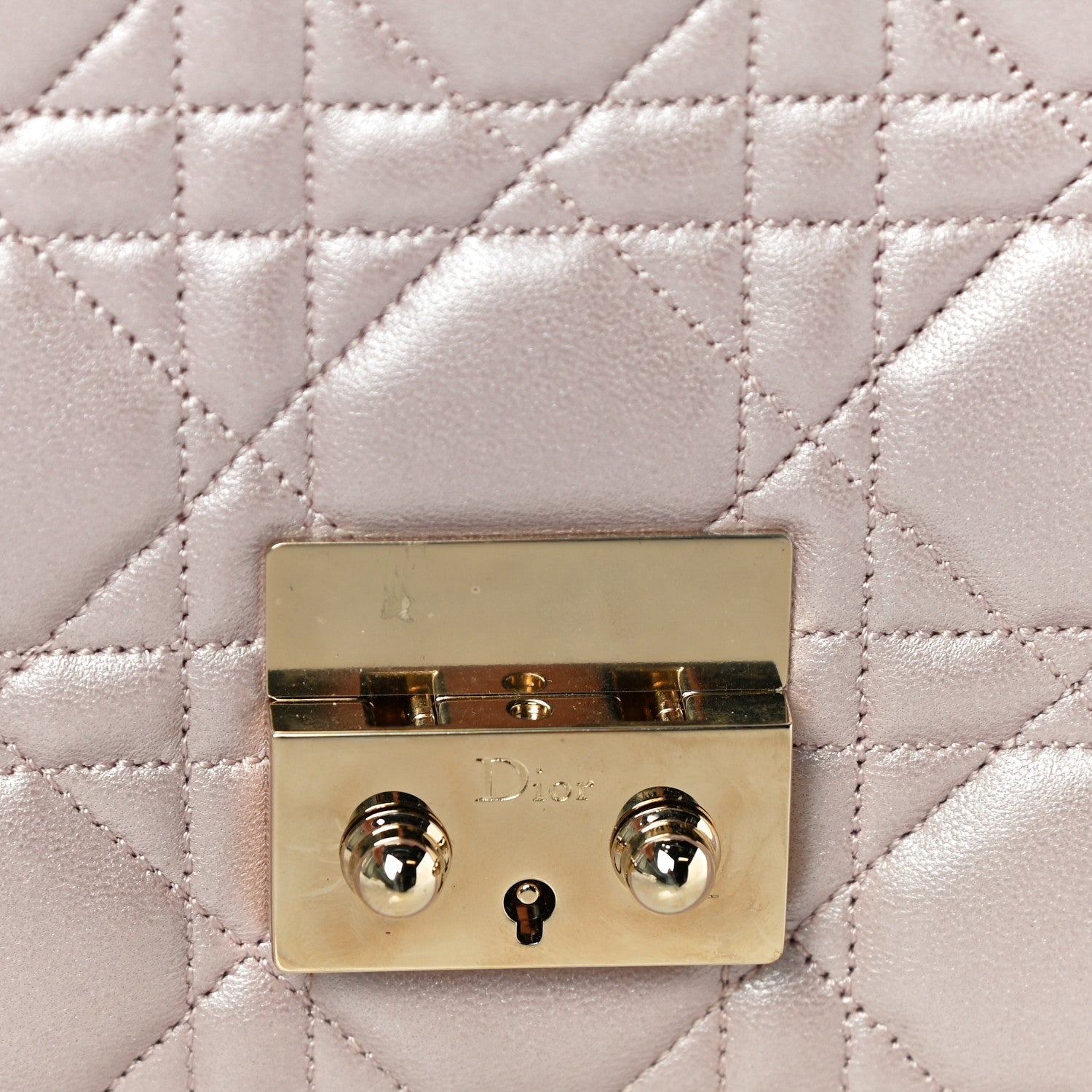 Christian Dior Pearly Lambskin Cannage Miss Dior Promenade Pouch Lotus 8 of 9