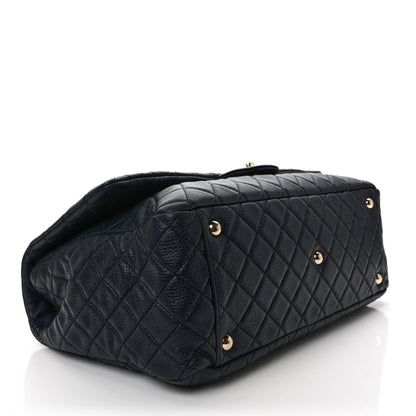 Chanel Calfskin Quilted XXL Travel Flap Bag Navy 4 of 9