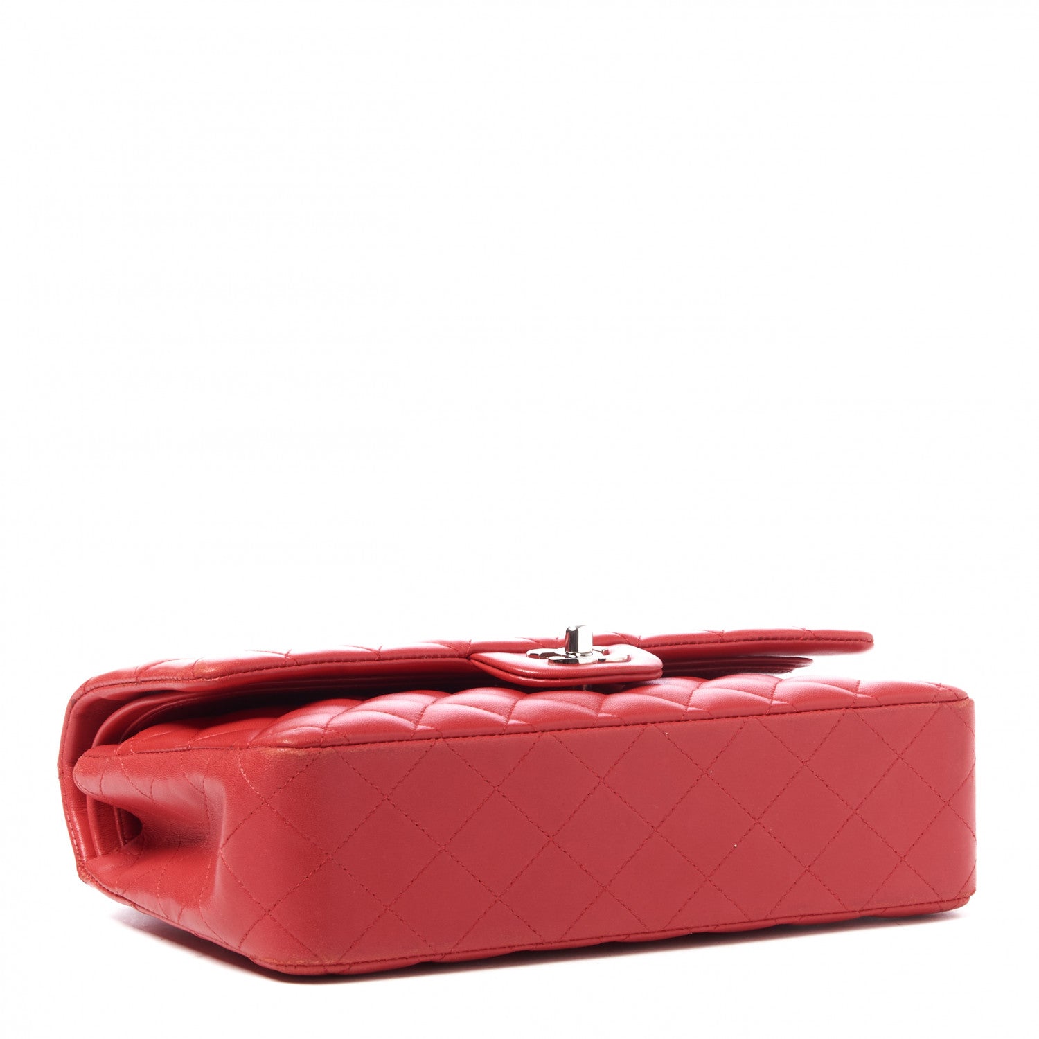 Chanel Lambskin Quilted Medium Double Flap Red 3 of 9