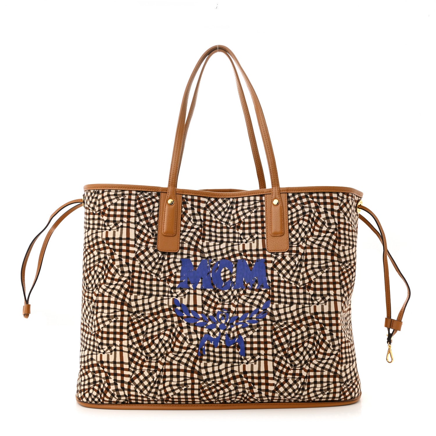 MCM Visetos Large Liz Reversible Shopper Tote Cognac 3 of 16