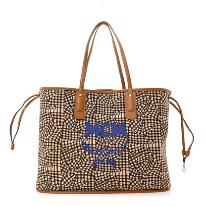 MCM Visetos Large Liz Reversible Shopper Tote Cognac 3 of 16