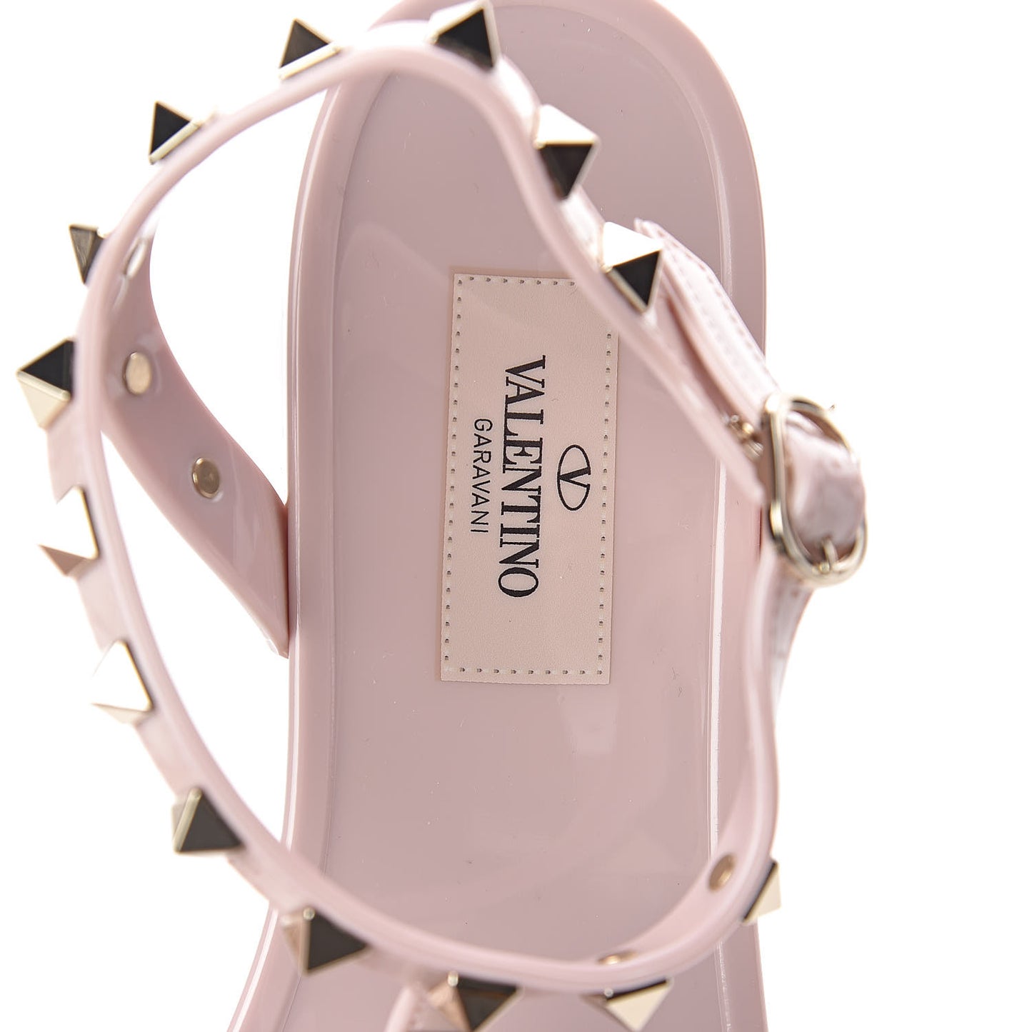 PVC Jelly Rockstud Caged Sandals 38 Water Rose